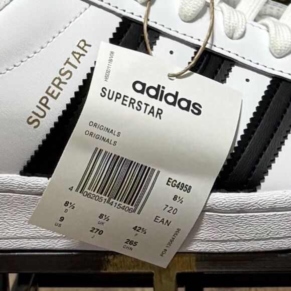 ADIDAS SUPERSTAR ADV SHOES W GOLD TREFOIL LOGO NWT - Picture 13 of 13